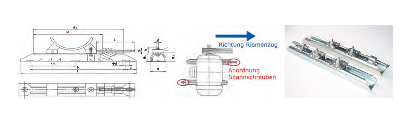 Spannschienen Baugröße 63 - 355