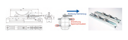 Spannschienen Baugröße 63 - 355